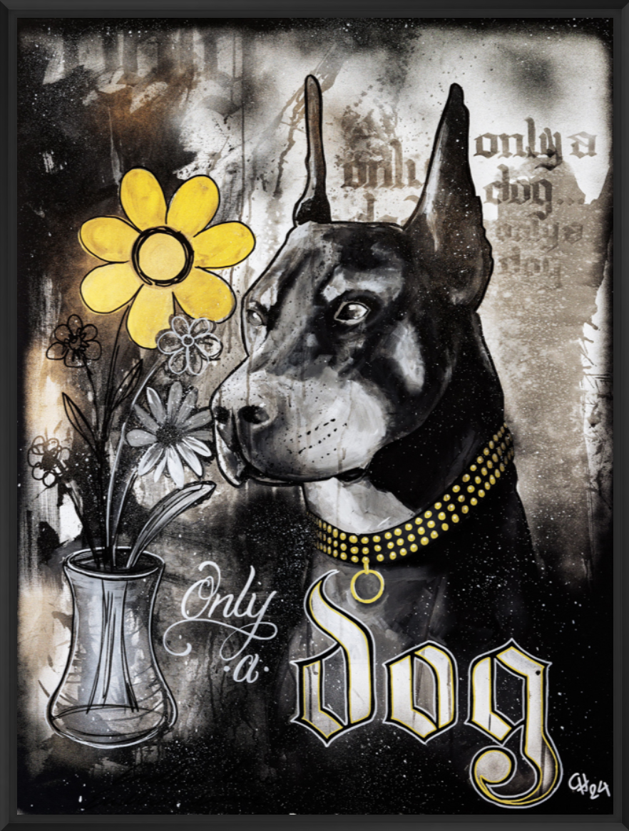 Leinwand "only a dog"