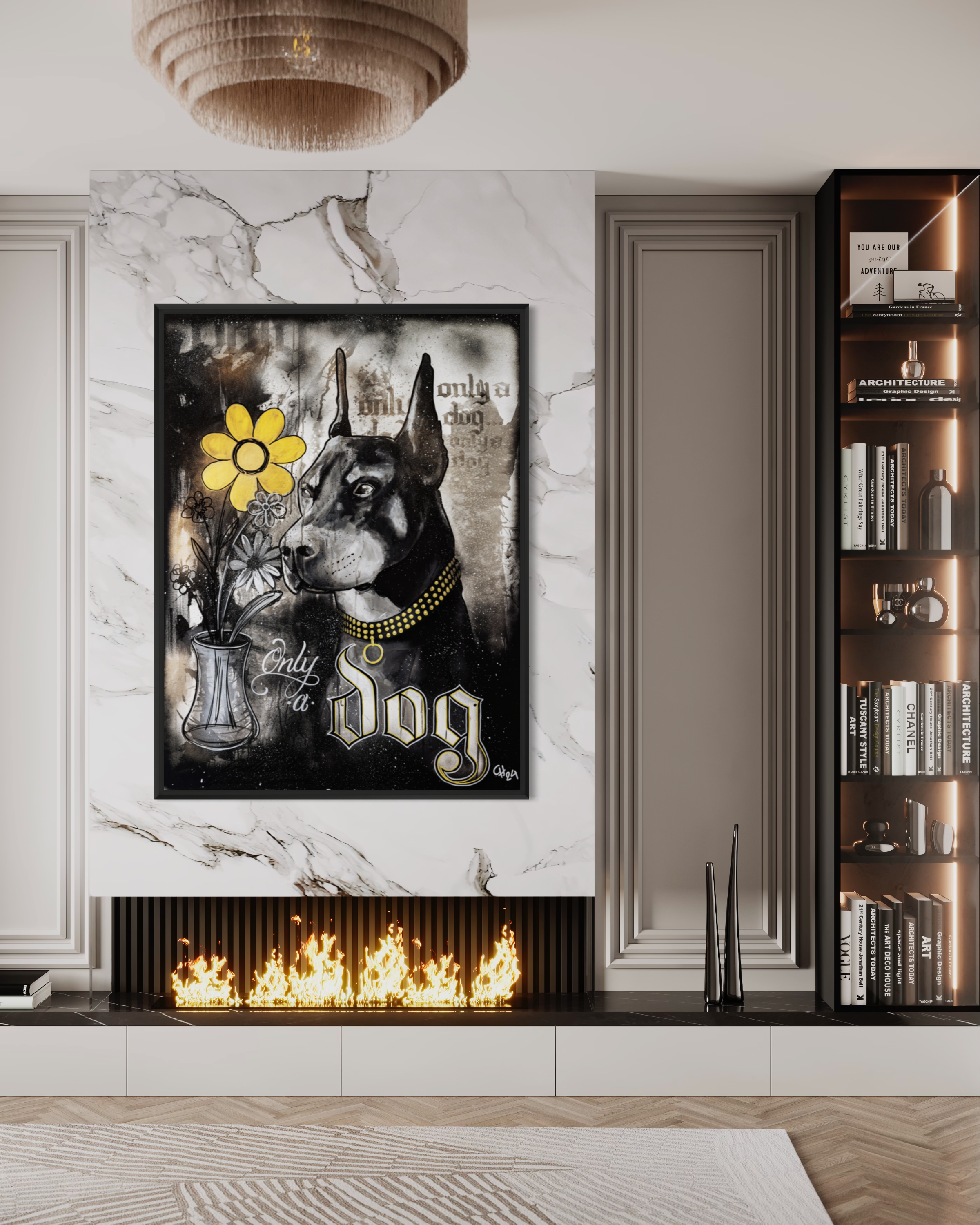 Leinwand "only a dog"