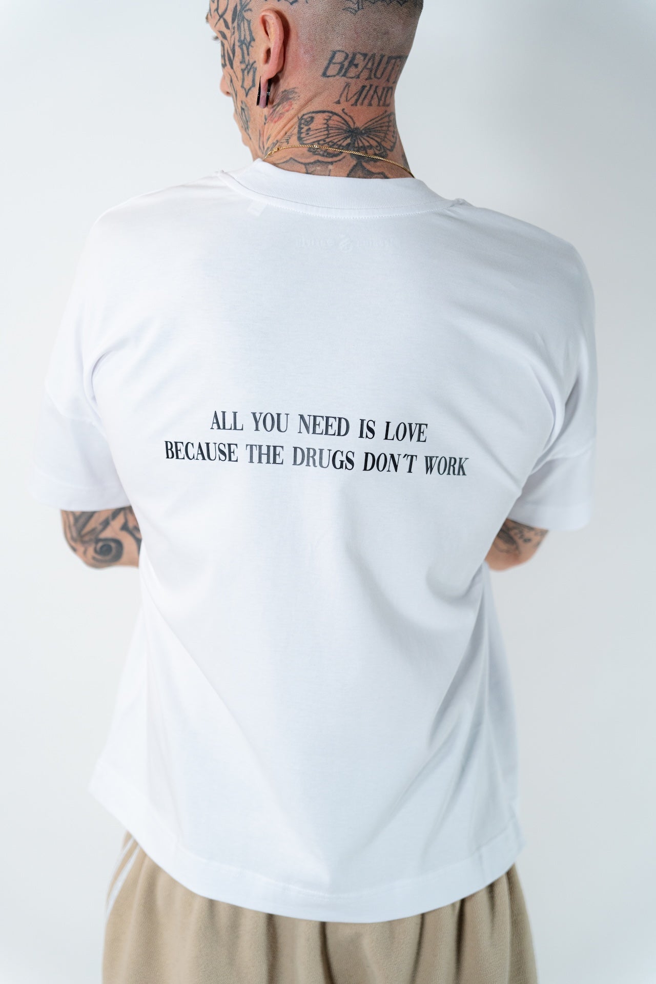 Oversize T-Shirt "all you need" Weiß