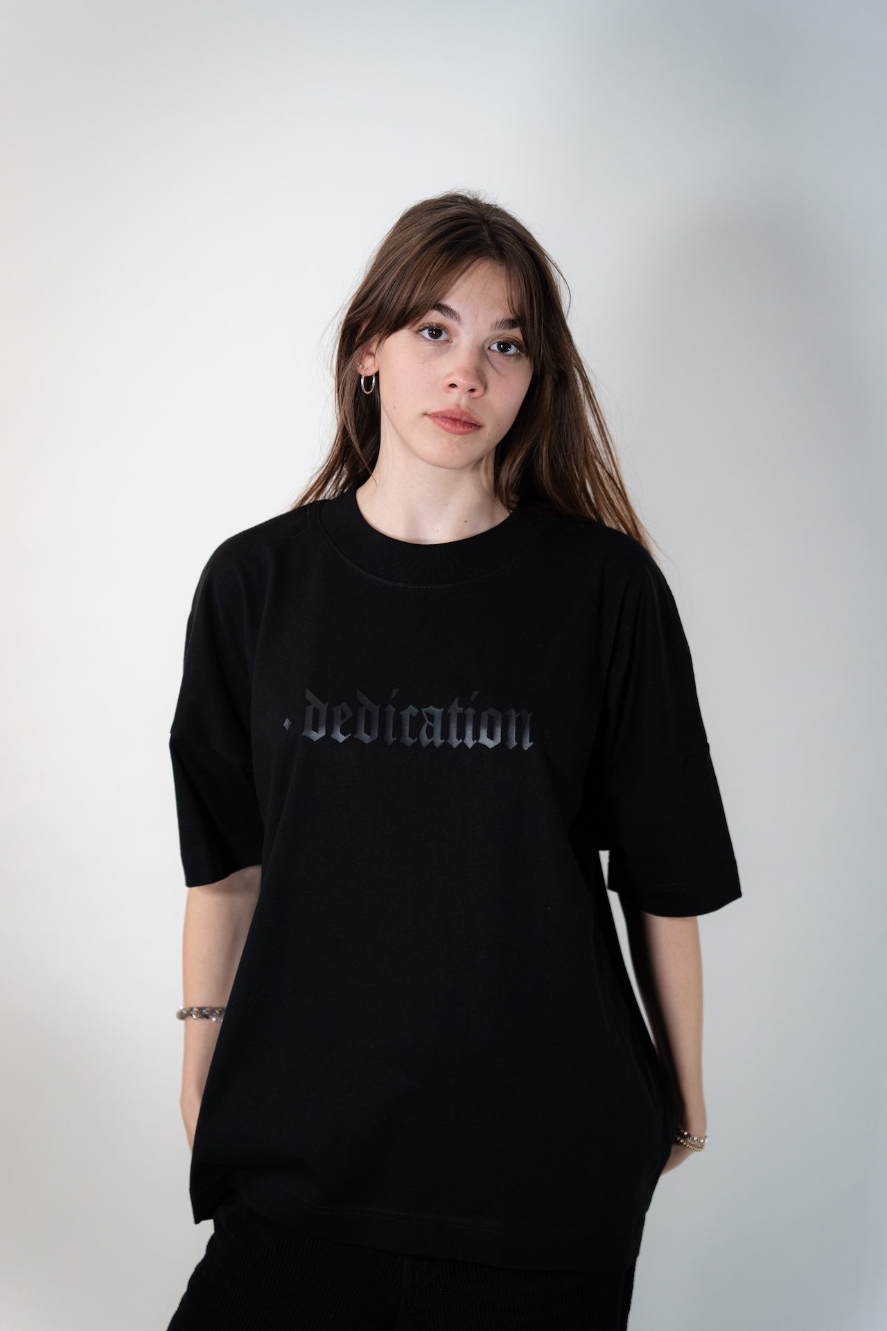 Oversize T-Shirt "Dedication" Schwarz