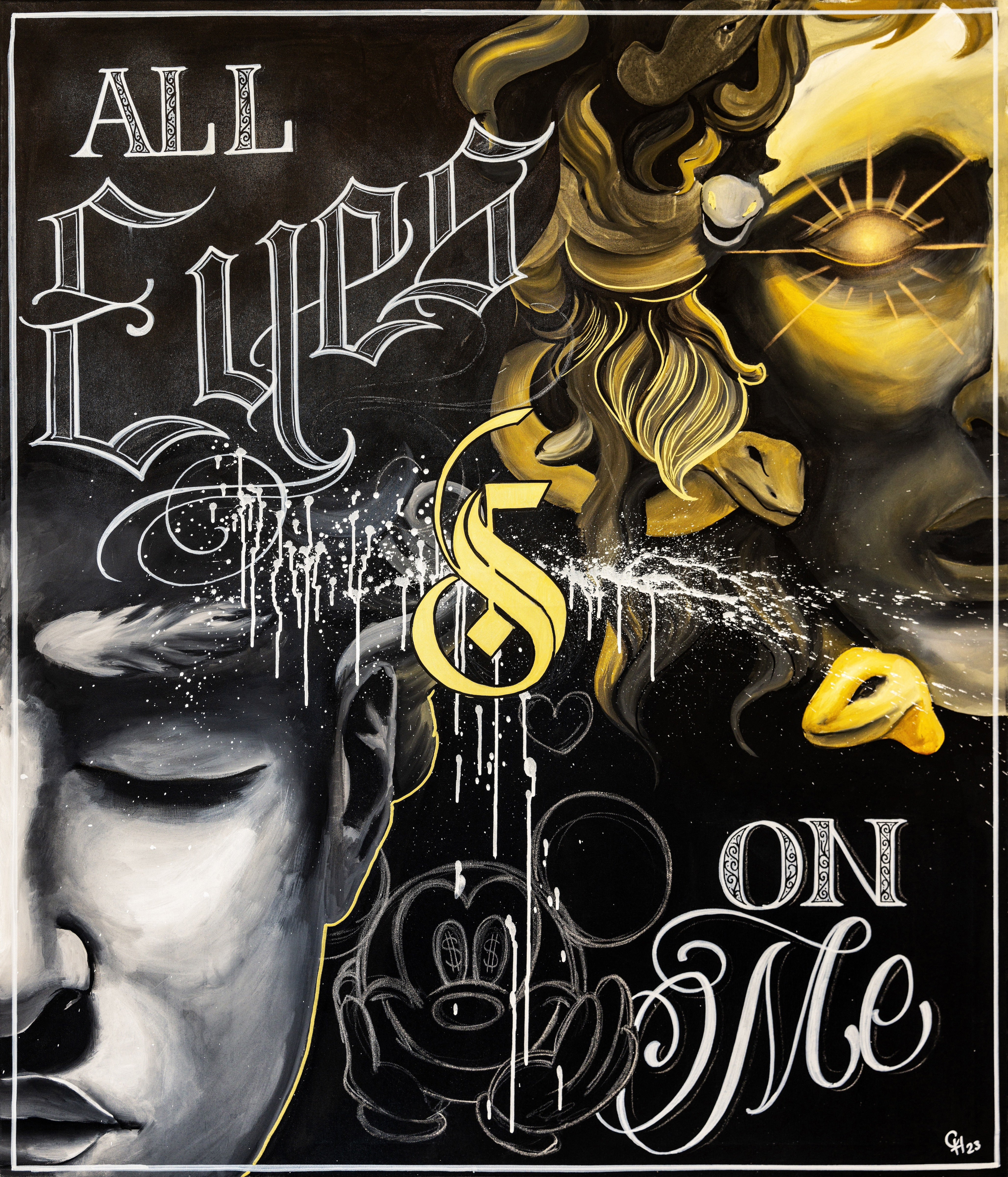 Leinwand "all eyes on me" - limited edition - 85x100cm